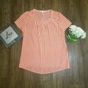 Banana Republic Silk striped blouse